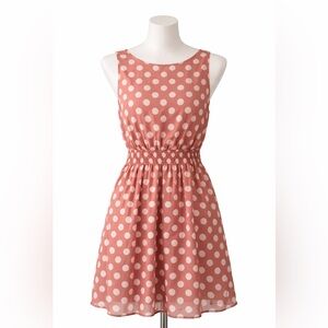 Forever 21 Brown and White Polka Dot Dress